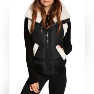 NWT SAM. Billie Sherpa Trim Puffer Vest size XS